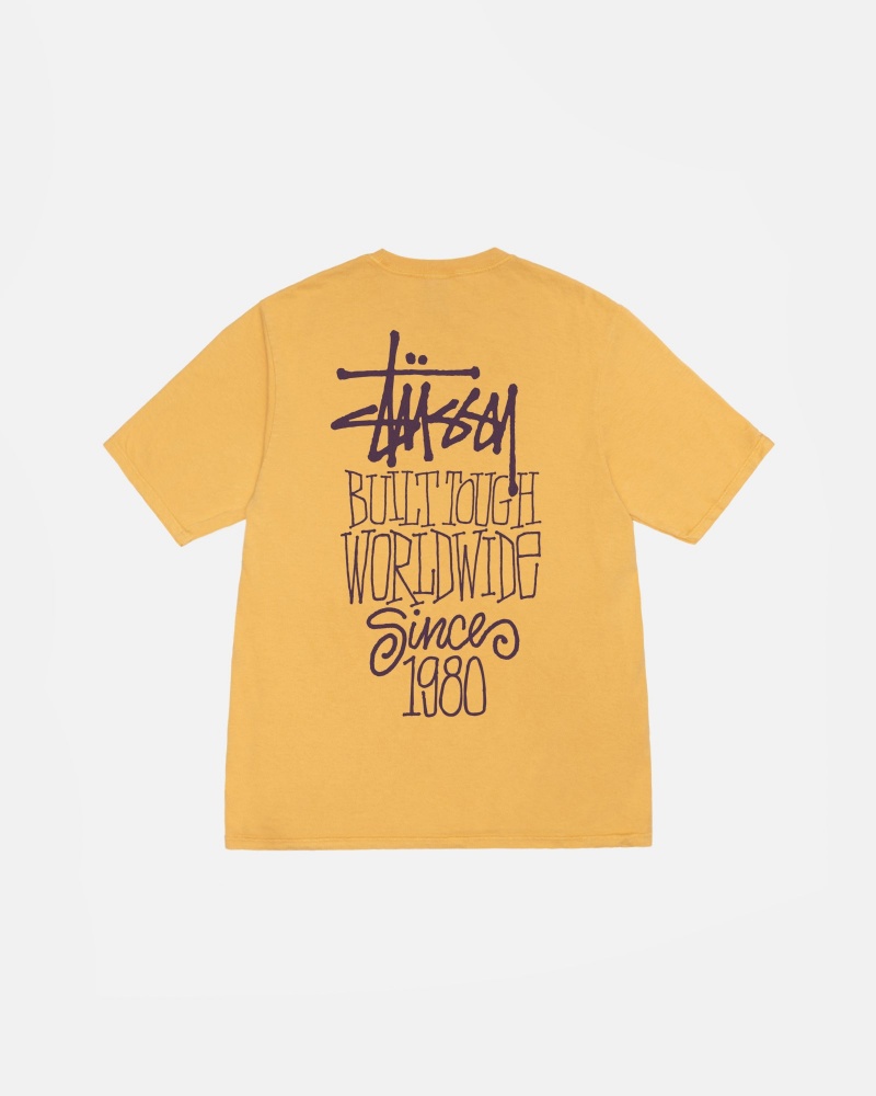 Stussy Built Tough T-shirts Orange | 25183-ZLNC