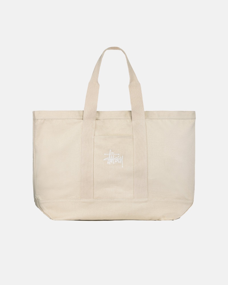 Stussy Canvas Extra Large Tragetaschen Beige | 05628-EMLV