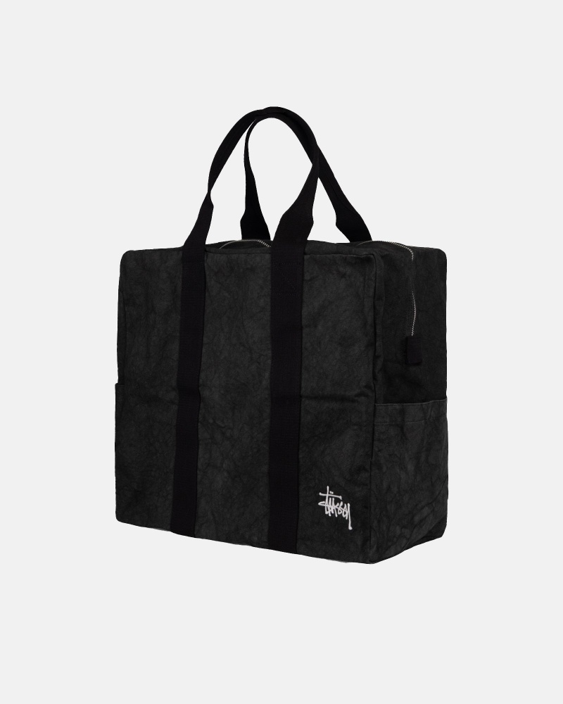 Stussy Canvas Flight Taschen Schwarz | 78526-IGBF