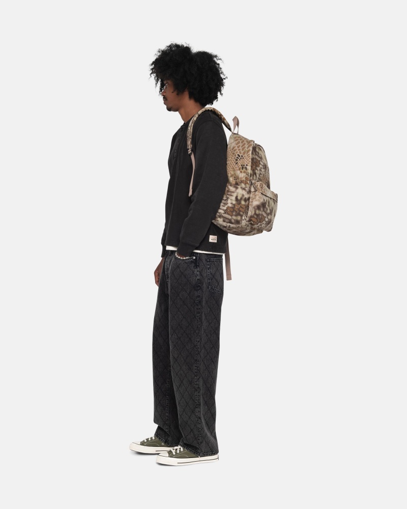 Stussy Canvas Rucksack Olivgrün | 12750-HBJM