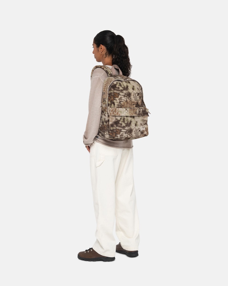 Stussy Canvas Rucksack Olivgrün | 12750-HBJM