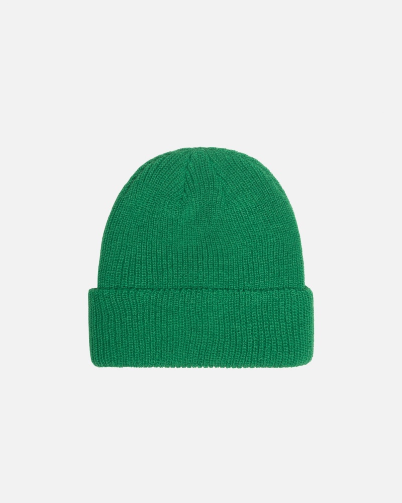 Stussy Cuff Beanie Basic Hüte Grün | 28754-RXKA