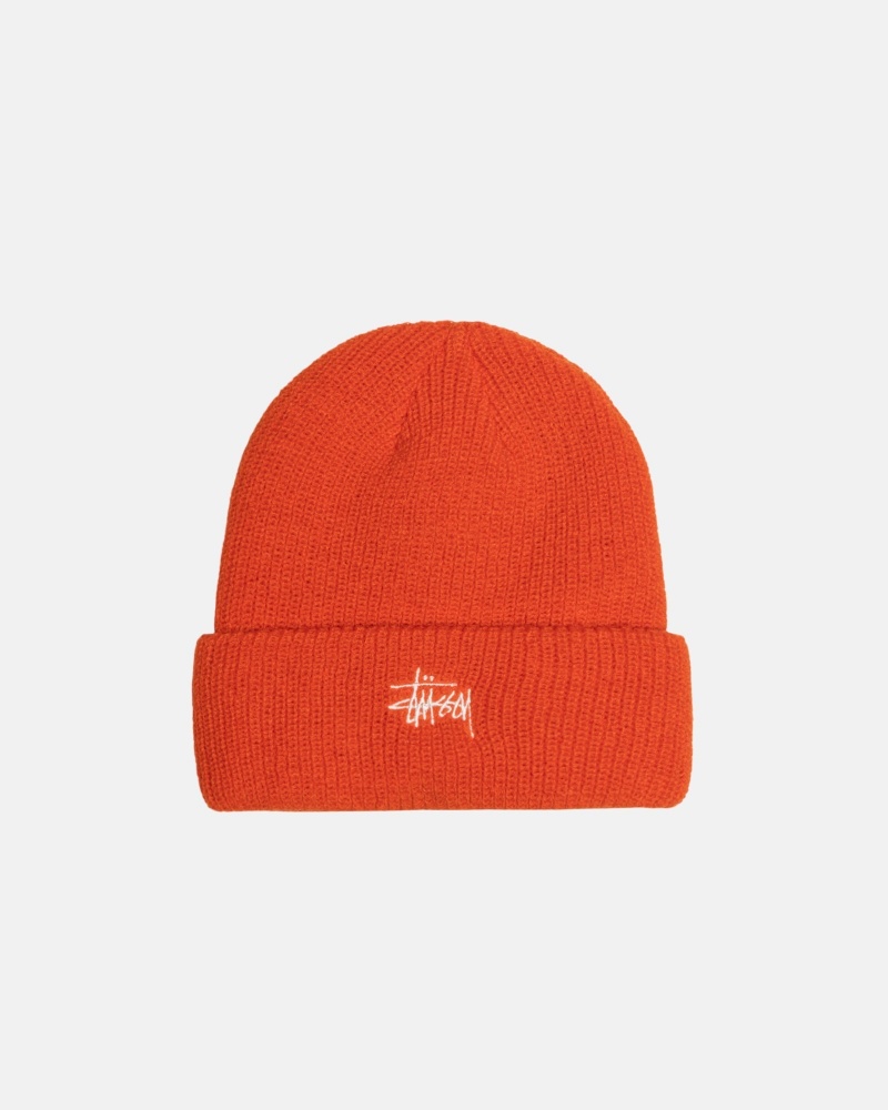 Stussy Cuff Beanie Basic Hüte Orange | 48916-SVIE