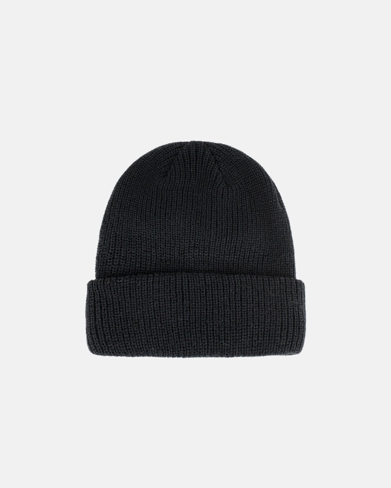 Stussy Cuff Beanie Basic Hüte Schwarz | 86152-DUWB