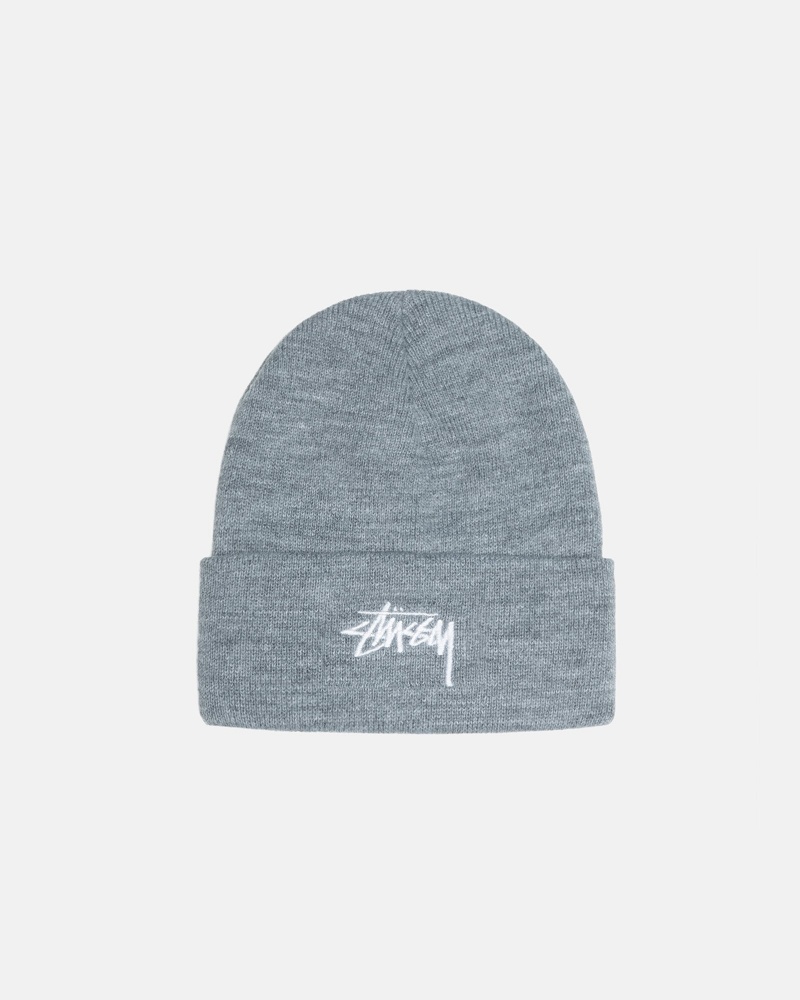 Stussy Cuff Beanie Stock Hüte Grau | 13869-VPBL