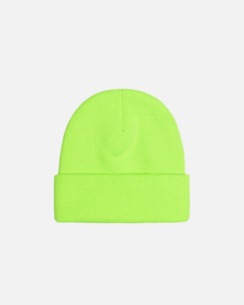 Stussy Cuff Beanie Stock Hüte Grün | 07368-WSNT