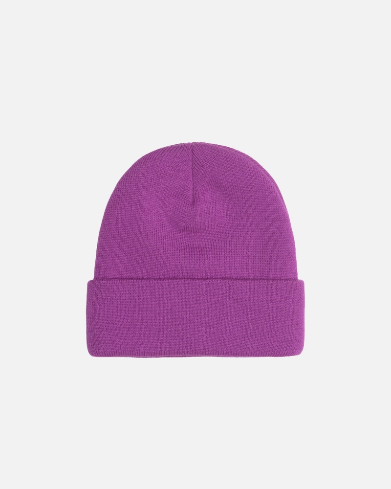 Stussy Cuff Beanie Stock Hüte Lila | 02149-DNIZ