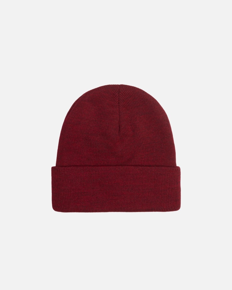 Stussy Cuff Beanie Stock Hüte Rot | 56129-GBIZ