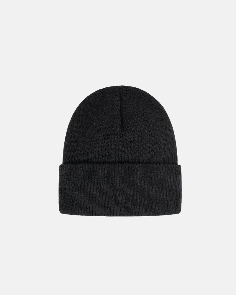 Stussy Cuff Beanie Stock Hüte Schwarz | 65109-CDTA