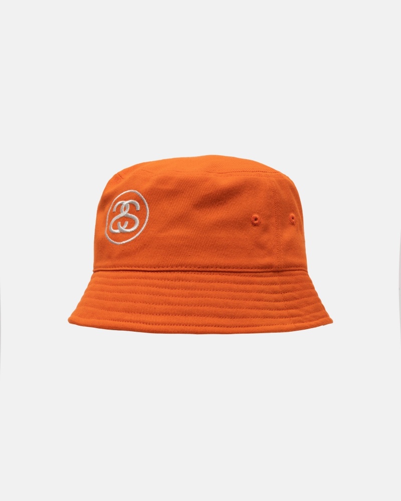 Stussy Deep Bucket Ss Link Hüte Orange | 21534-WCDH