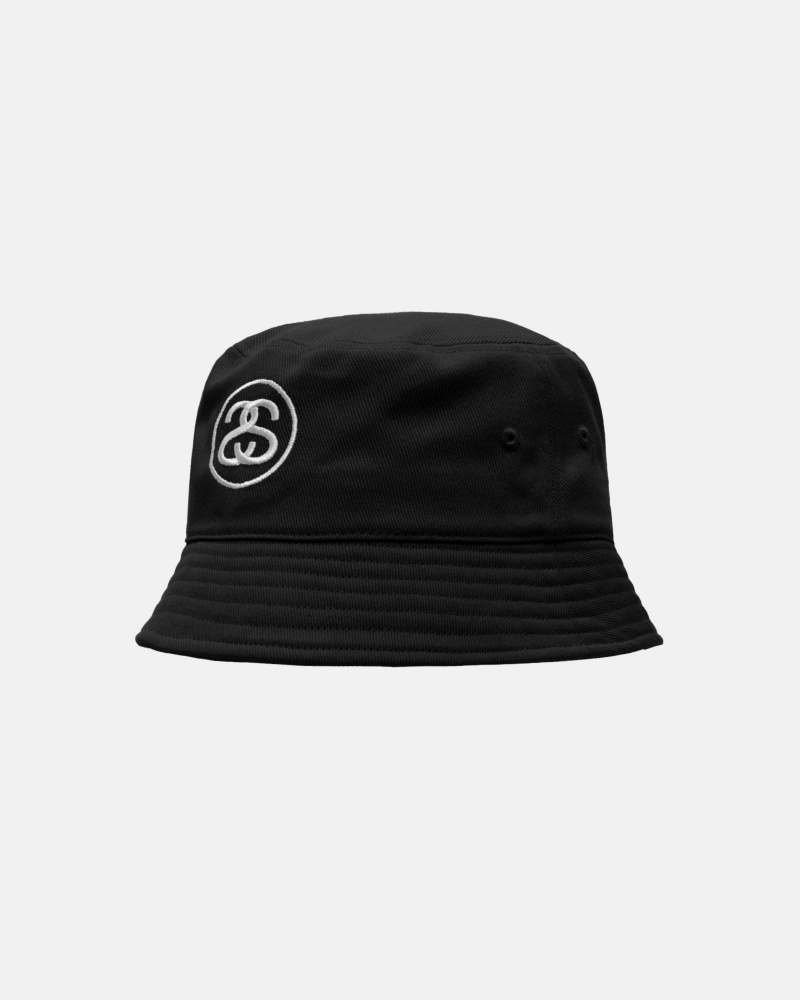 Stussy Deep Bucket Ss Link Hüte Schwarz | 60538-YXNQ