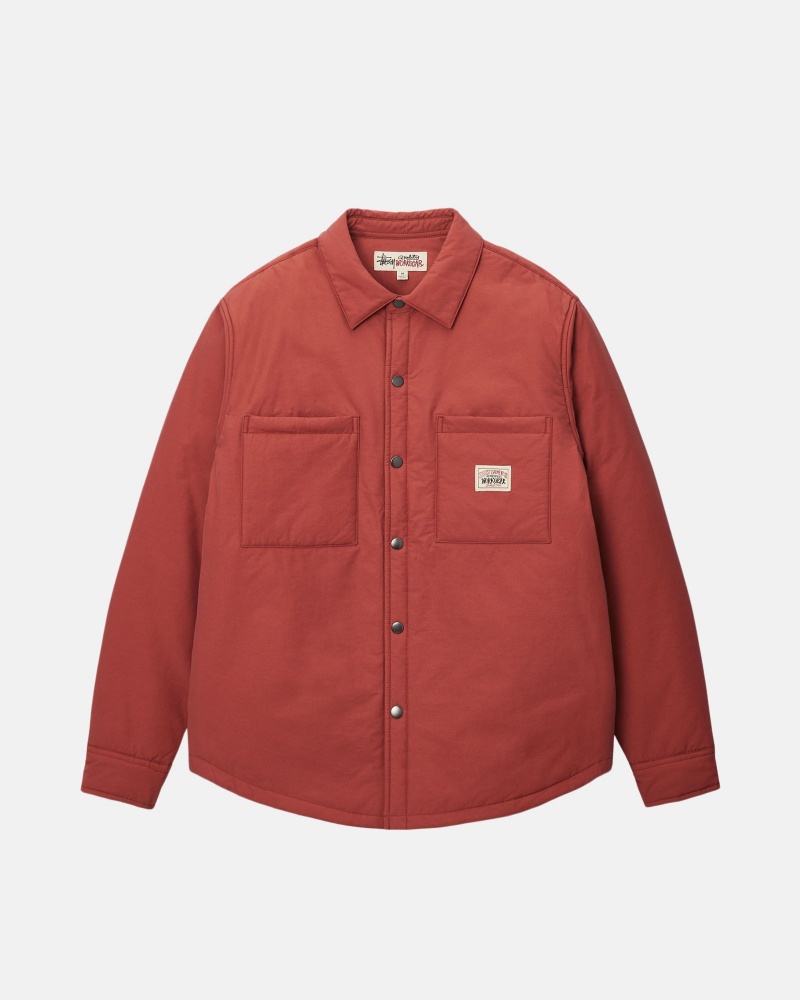 Stussy Gepolstert Tech Over Shirts     Dunkelrot | 46297-NIDR