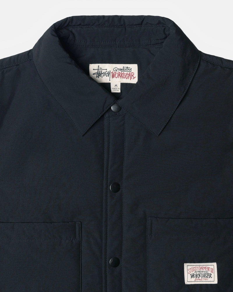 Stussy Gepolstert Tech Over Shirts     Schwarz | 18256-UBXJ