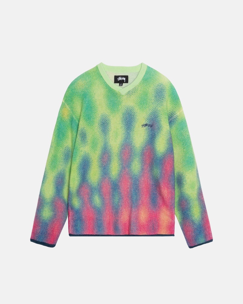 Stussy Gradient Dot Brushed Pullover Mehrfarbig | 19832-GRJY