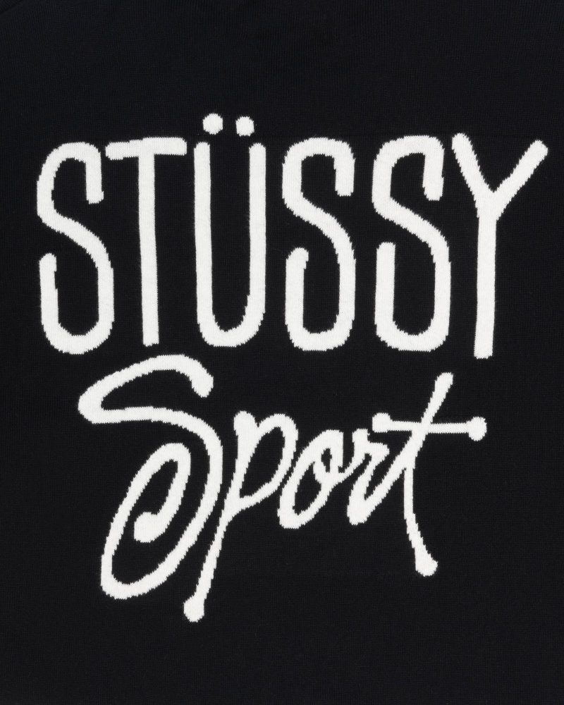 Stussy Hockey Pullover Schwarz | 30176-CXLR