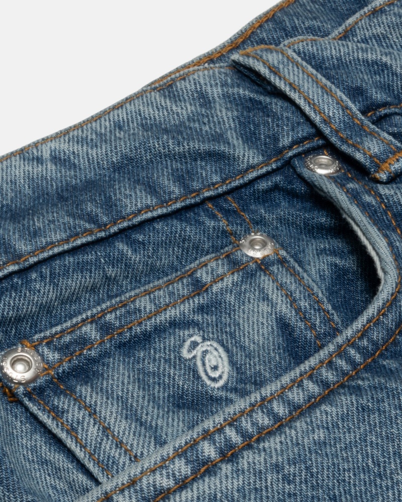 Stussy Klassische Denim Jeans Blau | 45803-AHZN