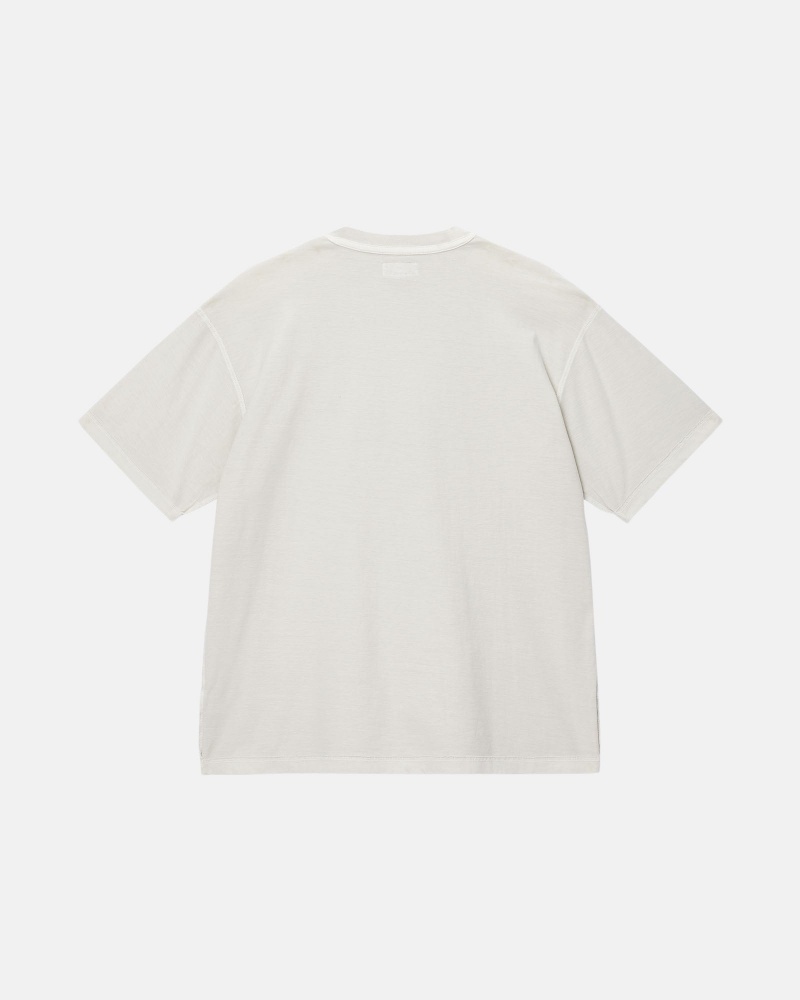 Stussy Lazy T-shirts Beige | 14923-QDWU