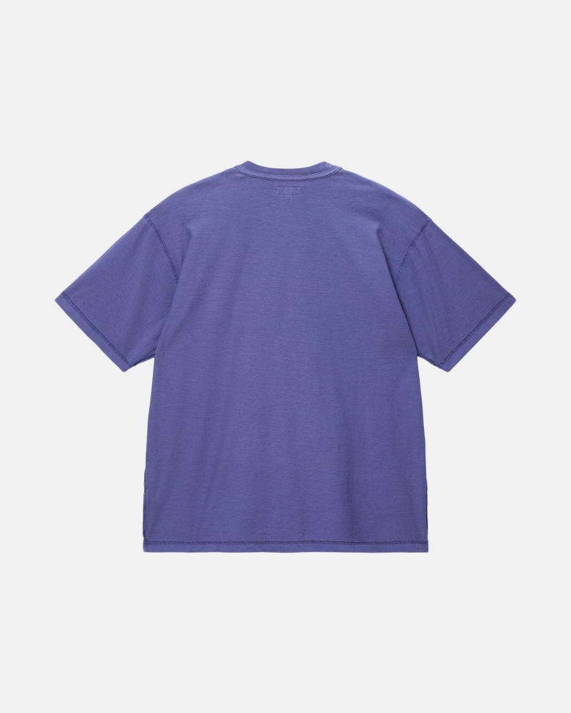 Stussy Lazy T-shirts Tiefesblau | 57421-DHZL