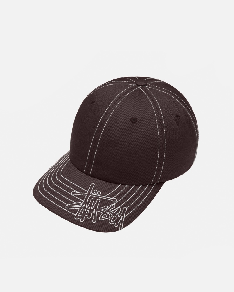 Stussy Low Pro Basic Stitch Strapback Hüte Braun | 26540-QHWY