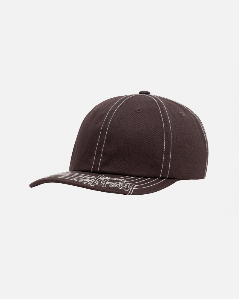 Stussy Low Pro Basic Stitch Strapback Hüte Braun | 26540-QHWY