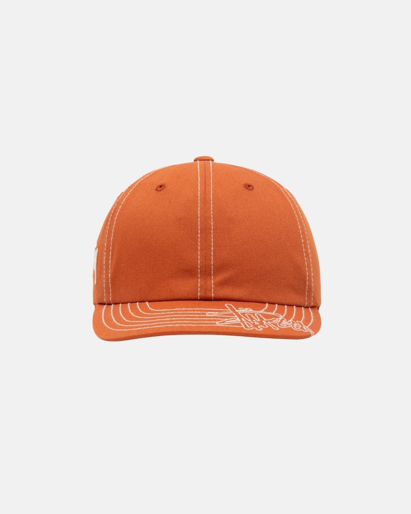 Stussy Low Pro Basic Stitch Strapback Hüte Orange | 29857-ZXTA