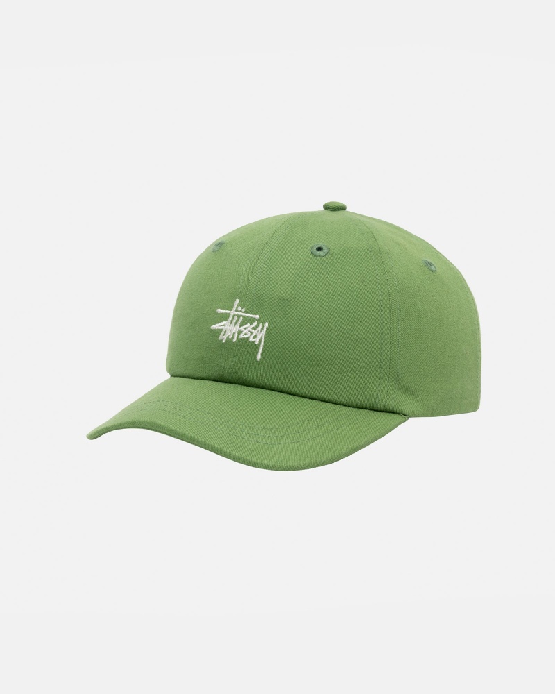 Stussy Low Pro Basic Stock Strapback Hüte Grün | 23105-JZAM