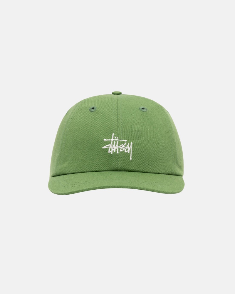 Stussy Low Pro Basic Stock Strapback Hüte Grün | 23105-JZAM