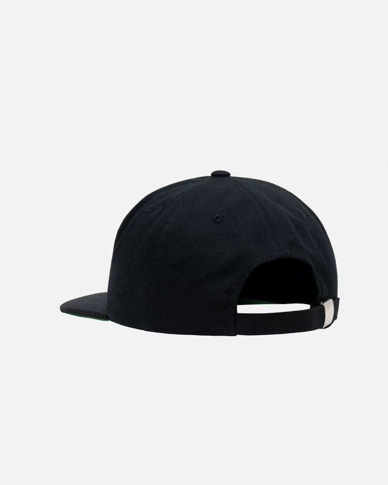 Stussy Mid-Depth Basic Star Strapback Hüte Schwarz | 34879-EGHT