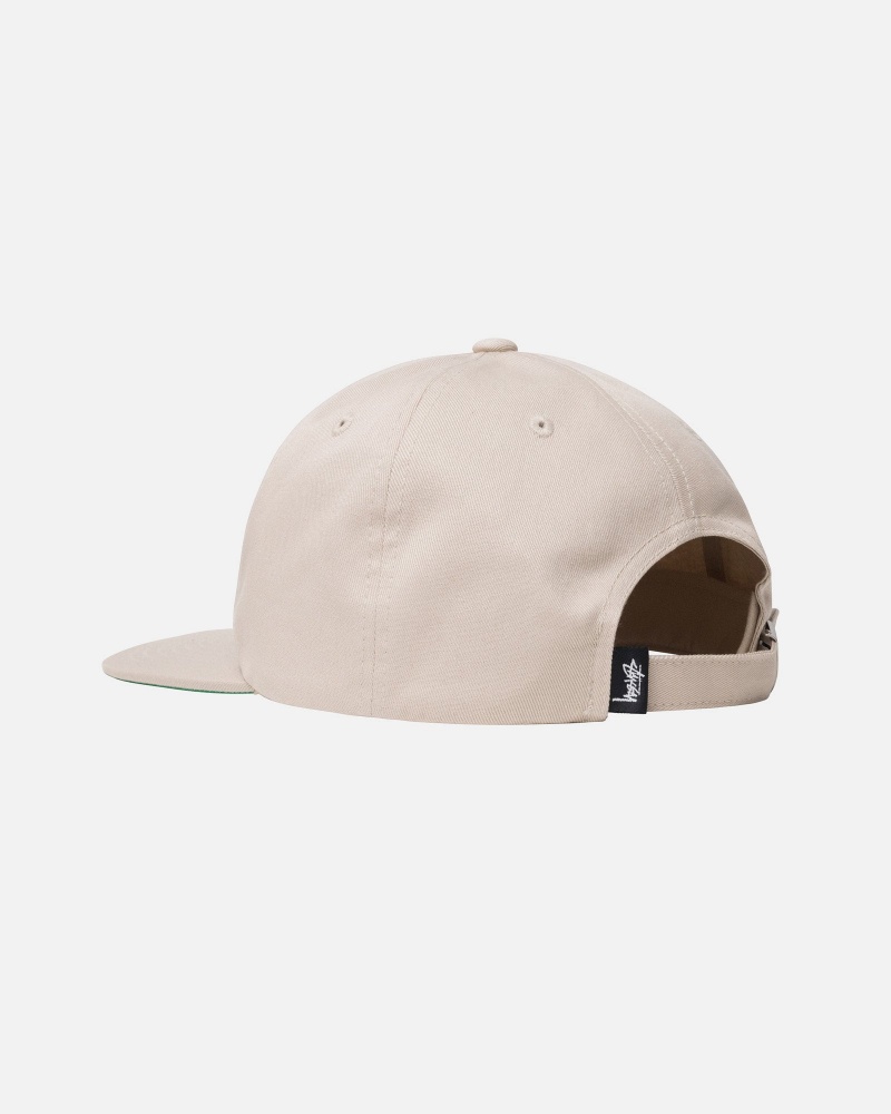 Stussy Mid-Depth Stu Arch Strapback Hüte Khaki | 36921-YXTB