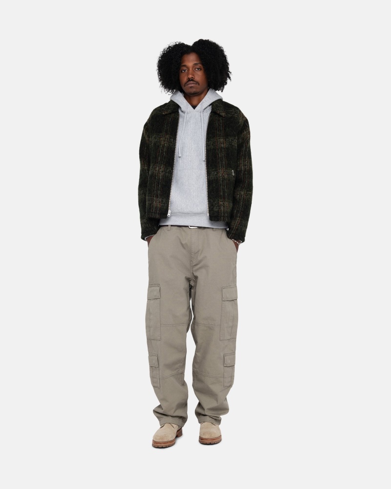 Stussy Mohair Club Jacken Olivgrün | 97436-JSWL