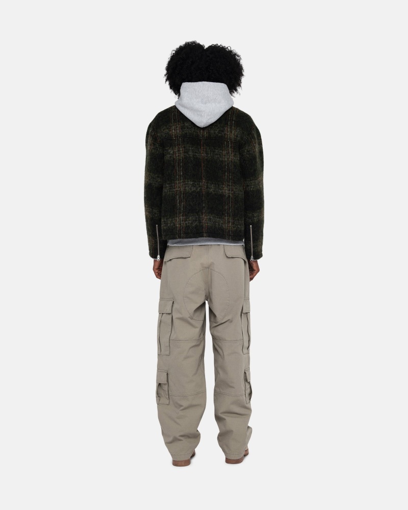 Stussy Mohair Club Jacken Olivgrün | 97436-JSWL