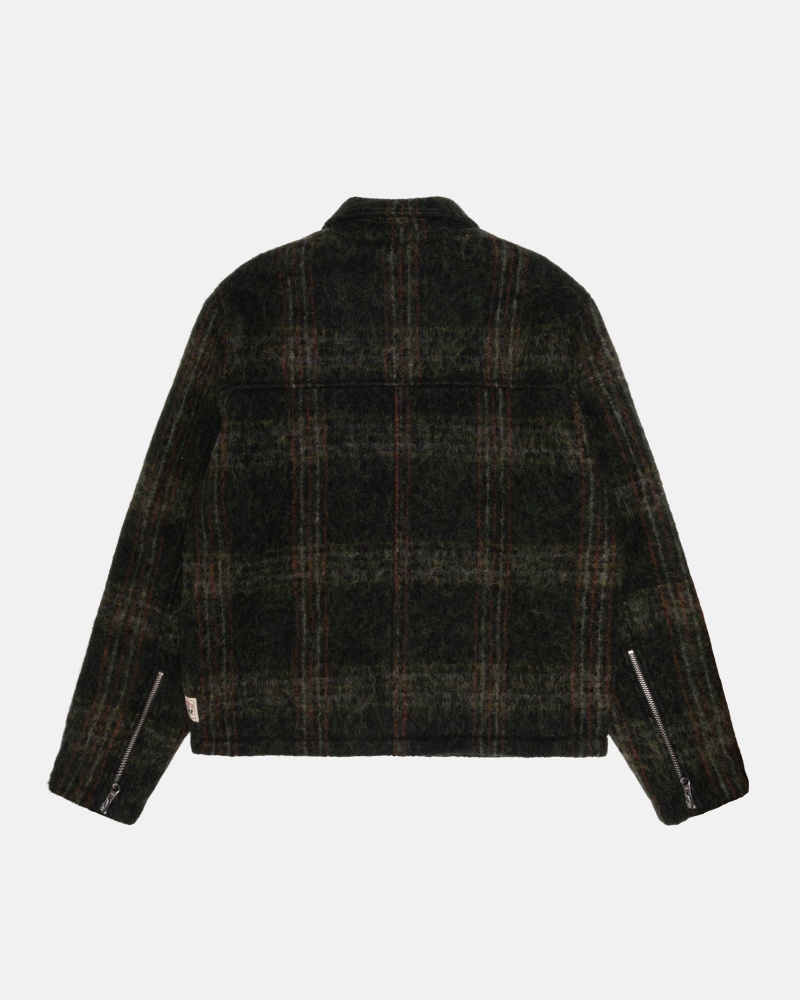 Stussy Mohair Club Jacken Olivgrün | 97436-JSWL