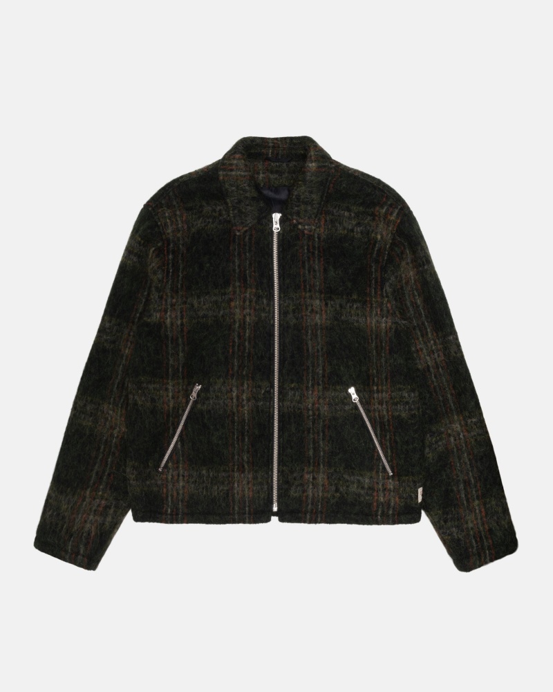 Stussy Mohair Club Jacken Olivgrün | 97436-JSWL