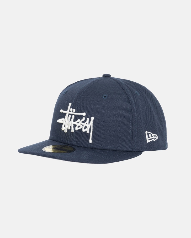 Stussy New Era 59fifty Authentic Hüte Navy | 97642-PTBY