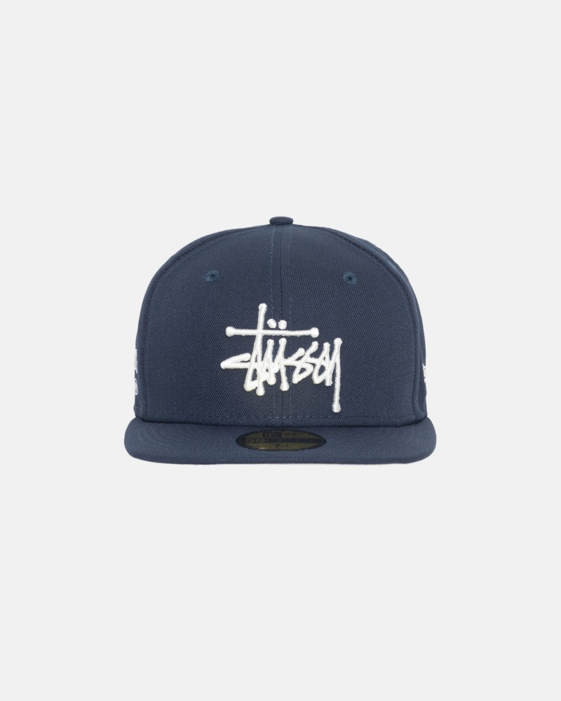 Stussy New Era 59fifty Authentic Hüte Navy | 97642-PTBY