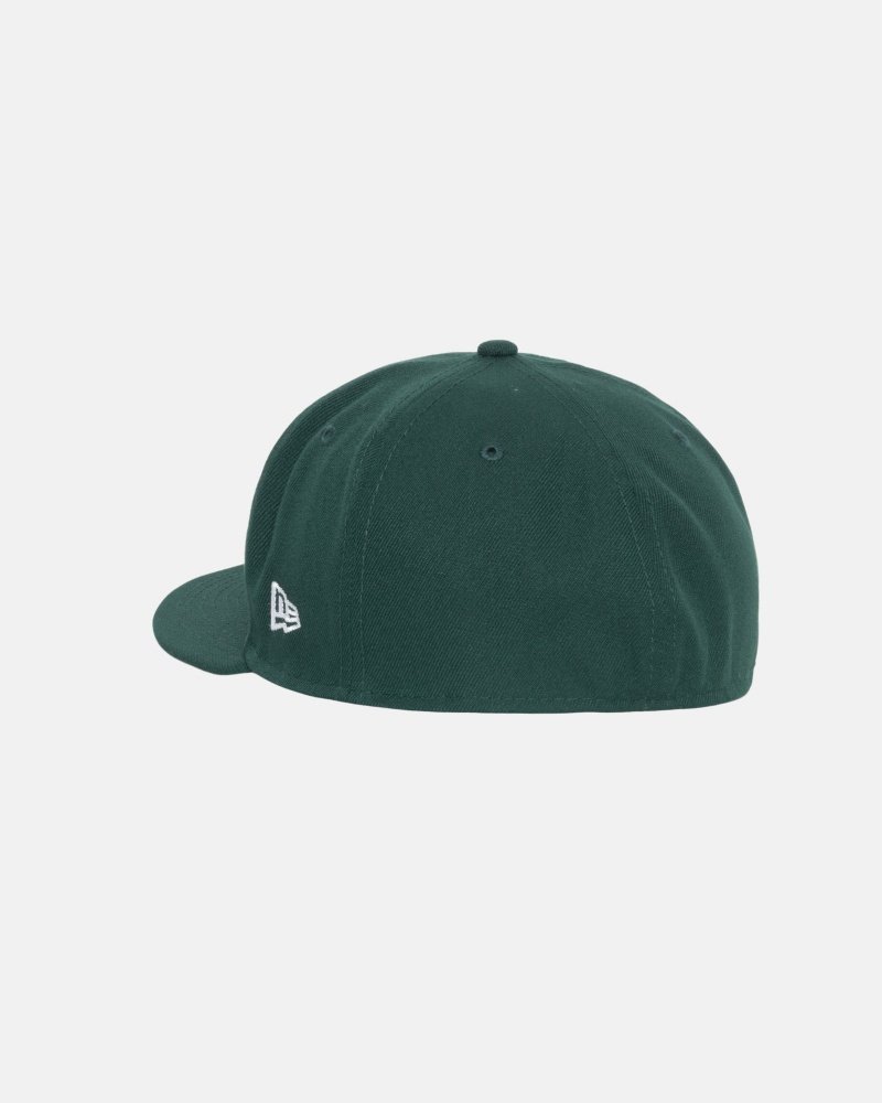 Stussy New Era 59fifty Curly S Hüte Grün | 83157-PEDR