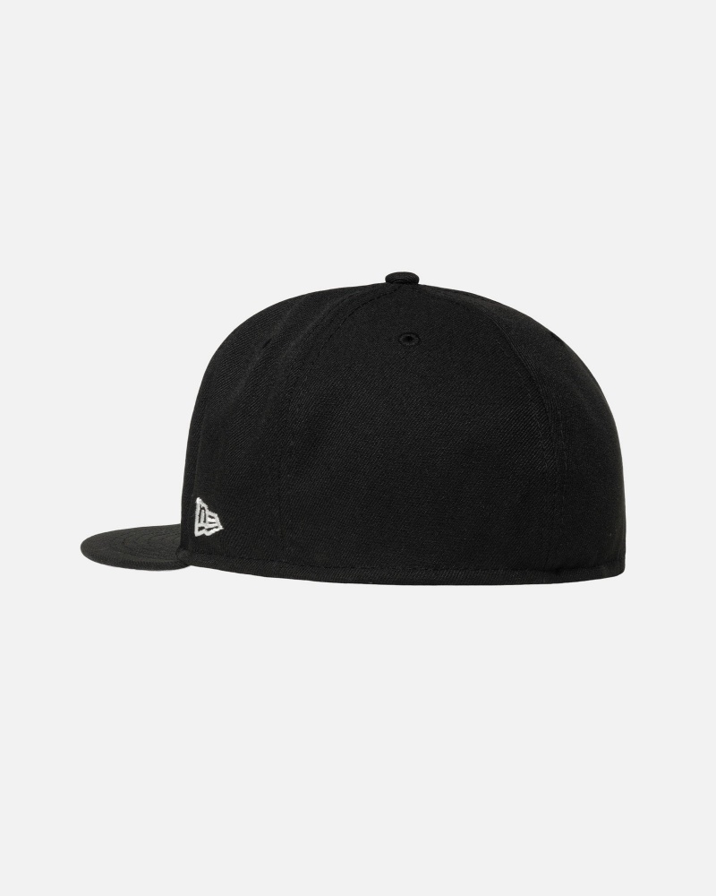 Stussy New Era 59fifty Curly S Hüte Schwarz | 52603-GTIM