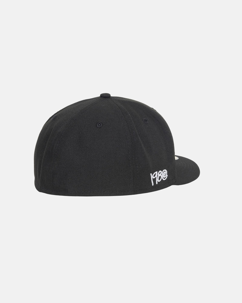 Stussy New Era 59fifty Curly S Hüte Schwarz | 52603-GTIM