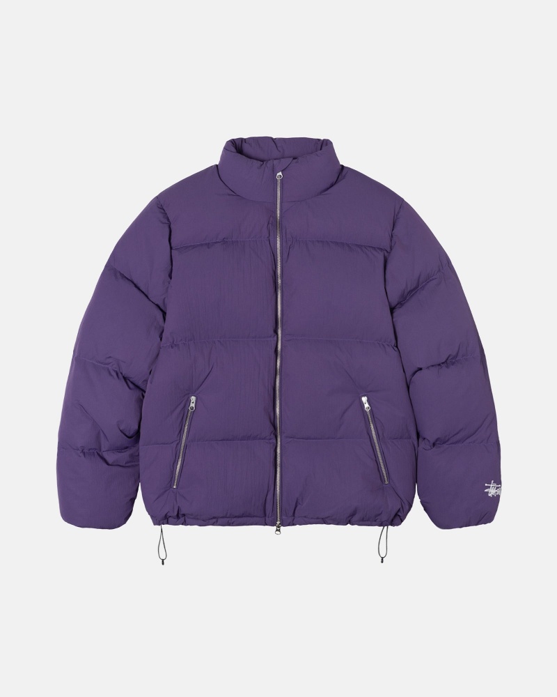 Stussy Puffer Nylon Daunenjacken Lila | 39258-ADYU