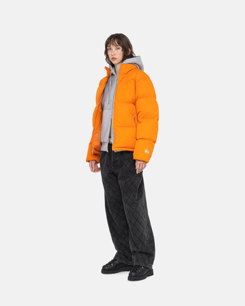 Stussy Puffer Nylon Daunenjacken Orange | 23701-ENQL