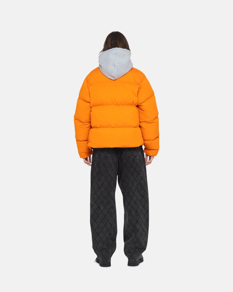 Stussy Puffer Nylon Daunenjacken Orange | 23701-ENQL