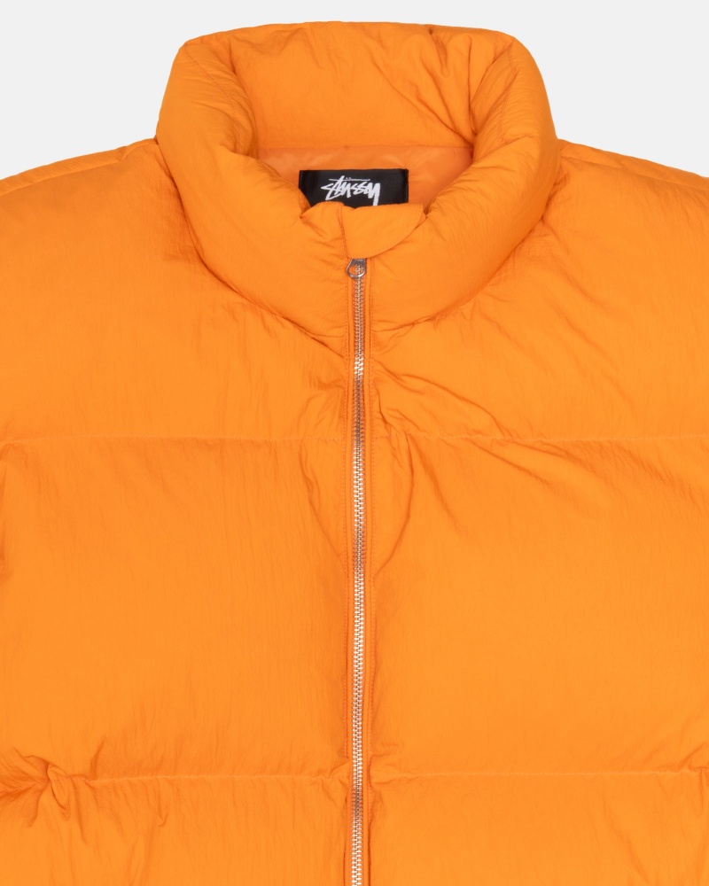 Stussy Puffer Nylon Daunenjacken Orange | 23701-ENQL