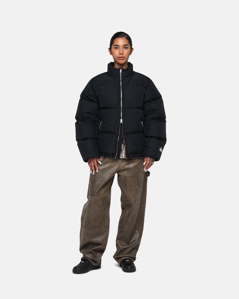 Stussy Puffer Nylon Daunenjacken Schwarz | 98013-LIXY