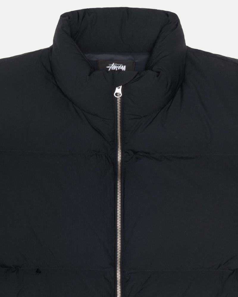 Stussy Puffer Nylon Daunenjacken Schwarz | 98013-LIXY