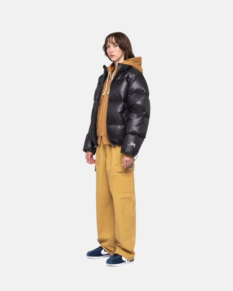 Stussy Puffer Parachute Ripstop Daunenjacken Grau | 18026-DLNP