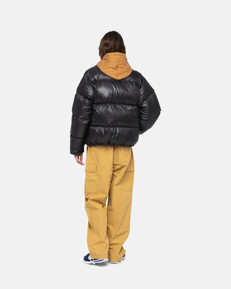 Stussy Puffer Parachute Ripstop Daunenjacken Grau | 18026-DLNP