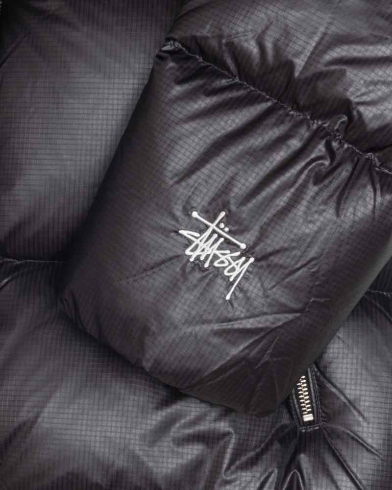 Stussy Puffer Parachute Ripstop Daunenjacken Grau | 18026-DLNP