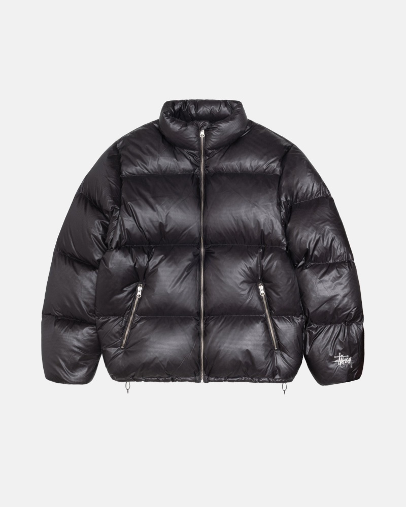 Stussy Puffer Parachute Ripstop Daunenjacken Grau | 18026-DLNP