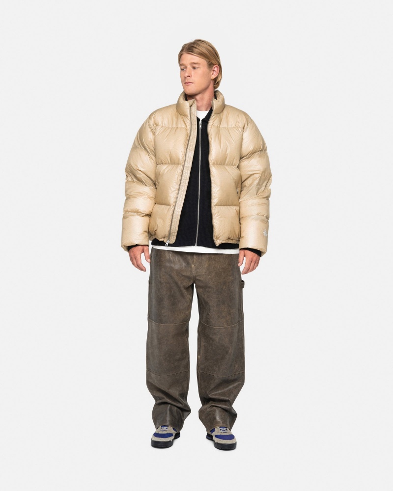 Stussy Puffer Parachute Ripstop Daunenjacken Gold | 17053-CNZD