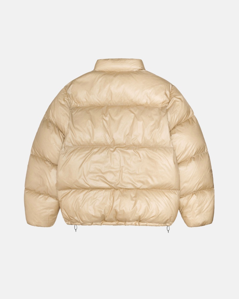 Stussy Puffer Parachute Ripstop Daunenjacken Gold | 17053-CNZD